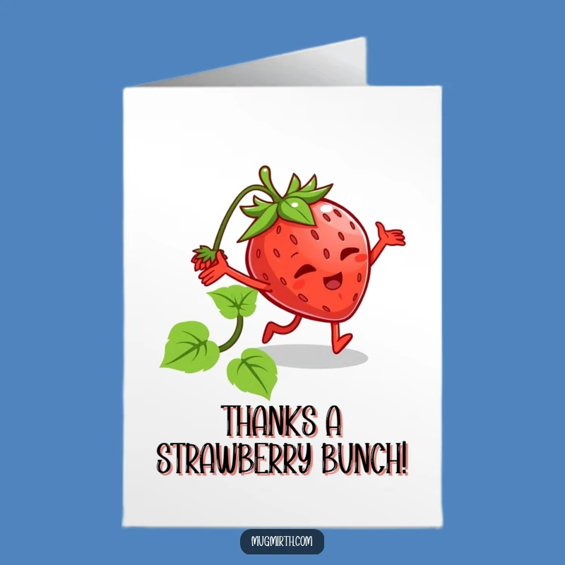 Free Printable Thank You Card: Clumsy Strawberry for Fun DIY Gratitude