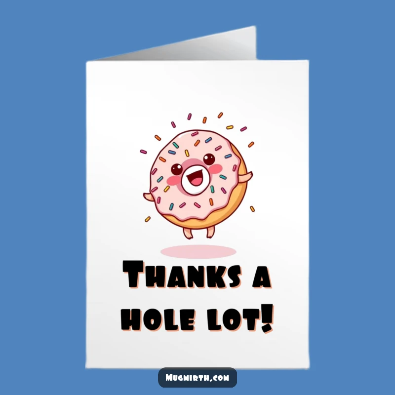 Free Printable Thank You Card: Crazy Donut Cartwheel - Unique Downloadable!