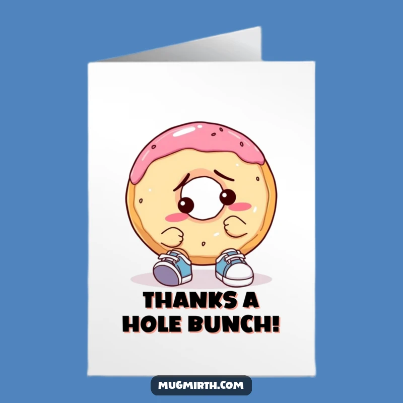 Free Printable Thank You Card: Confused Donut Shoes, Funny Downloadable Appreciation Gift