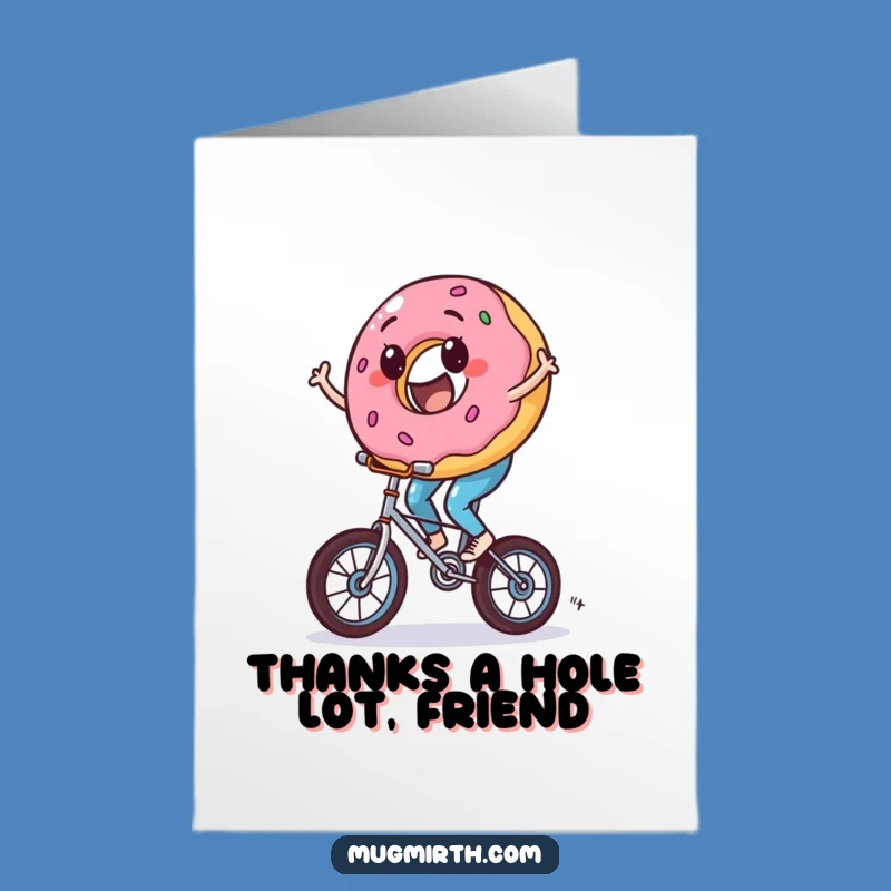 Free Printable Thank You Card: Donut Wobbly Ride Funny Downloadable Gift