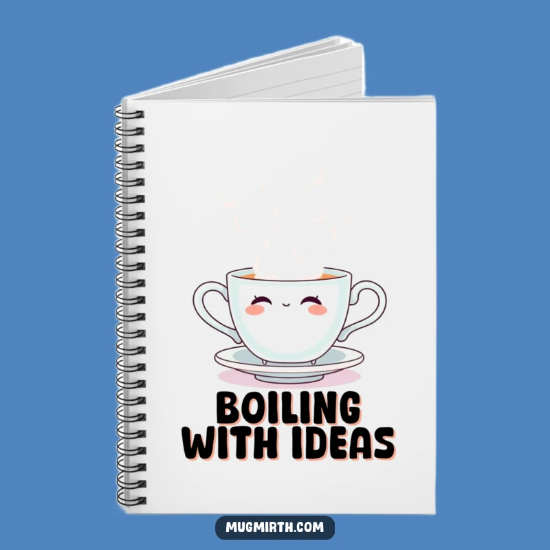 Funny Steam Bubble Teacup Notebook: Jot Down Ideas with Humor