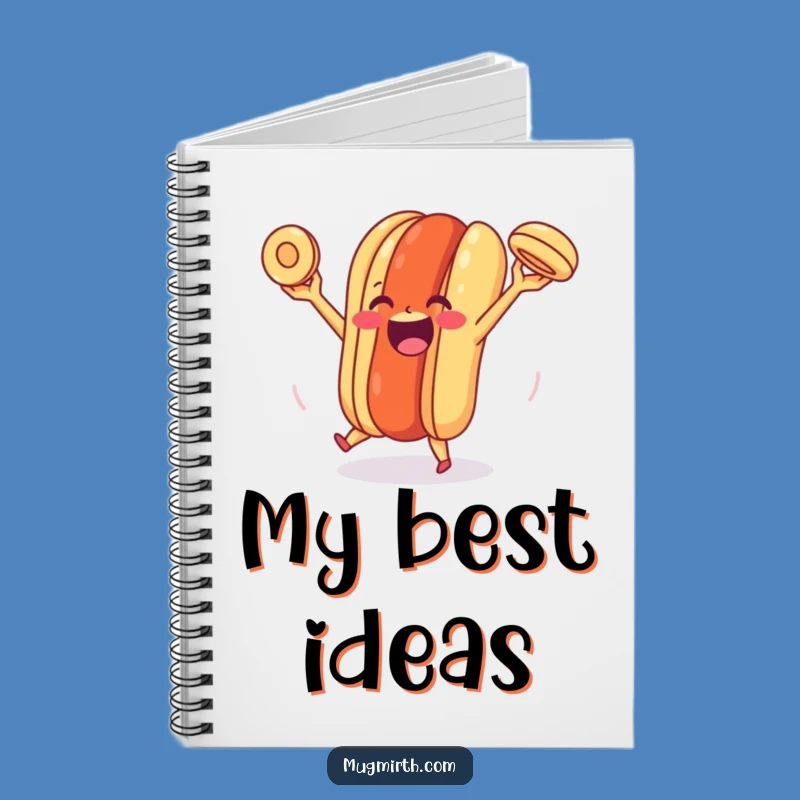 Funny Happy Hot Dog Notebook: Juggling Bun Joy journal, a hilarious gift for ideas.