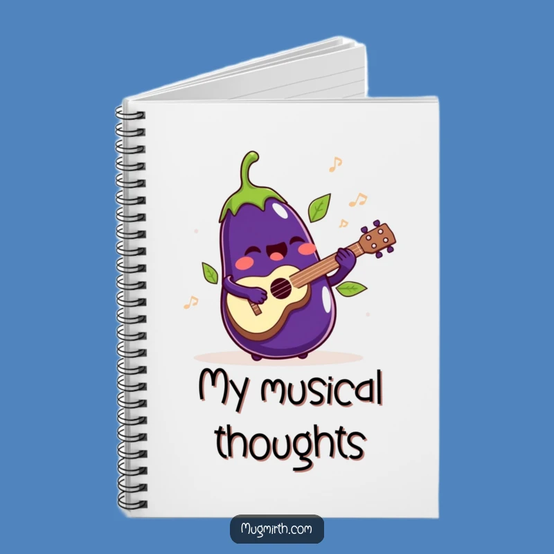 Funny Singing Eggplant Notebook: Jot Down Lyrics with This Musical Vegetable Journal