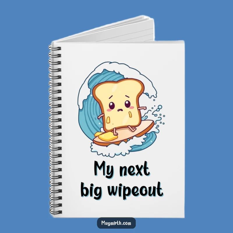 Funny Surfing Toast Notebook: Hilarious Breakfast Adventures Journal