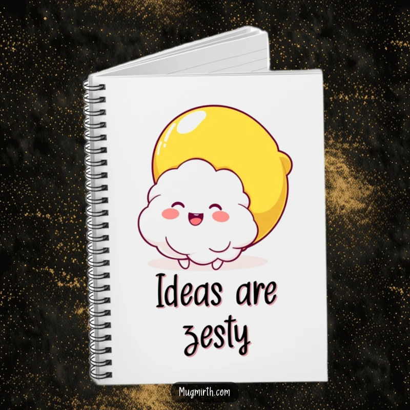 Funny Cloud and Lemon Hug Notebook: A journal with a humorous illustration of a fluffy cloud character being squeezed by a giant lemon. For notes.