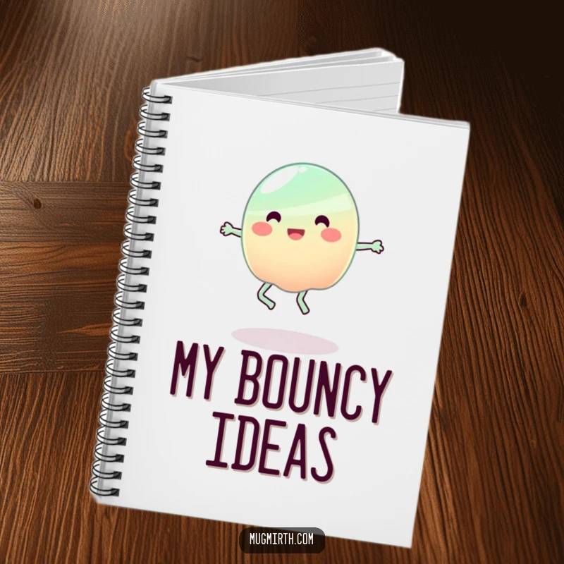 Funny Jelly Notebook: A blob of jelly attempts jump rope, perfect for noting down workout routines or funny ideas.