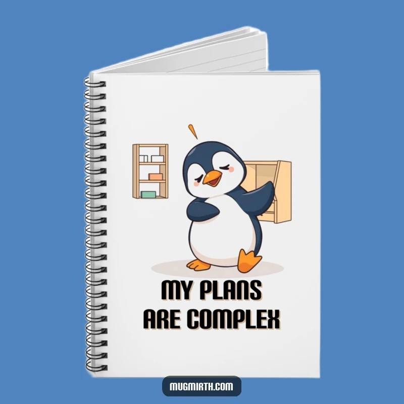 Funny Penguin Flat-Pack Ideas Notebook - Hilarious Gift