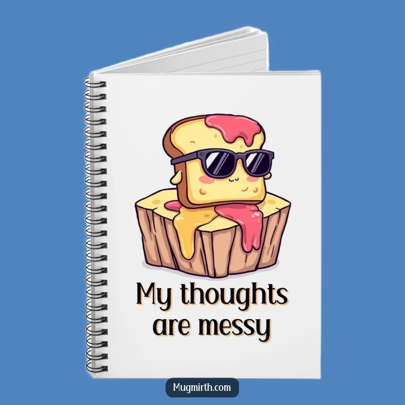 Funny Toast Jam Sunglasses Notebook - Quirky Journal Gift