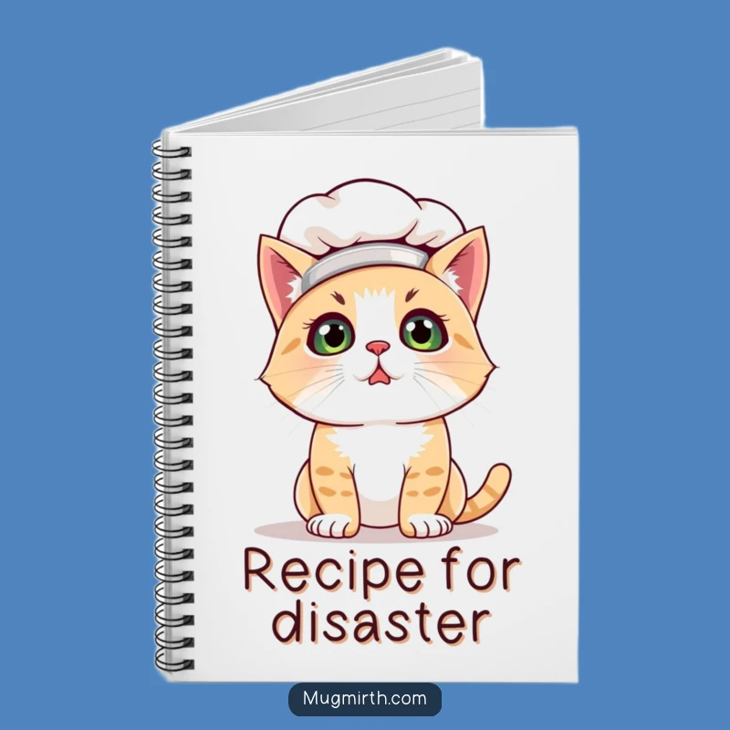 Funny Bewildered Cat Chef Notebook: Jot Down Your Culinary Ideas Hilariously!