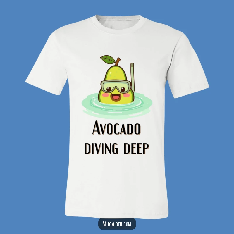 Funny Avocado Snorkel T-Shirt: Chill Vibes & Hilarious Style