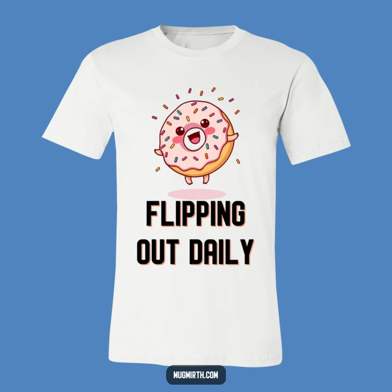 Funny Donut Cartwheel T-Shirt - Hilarious Sprinkled Pastry Tee for Doughnut Fans