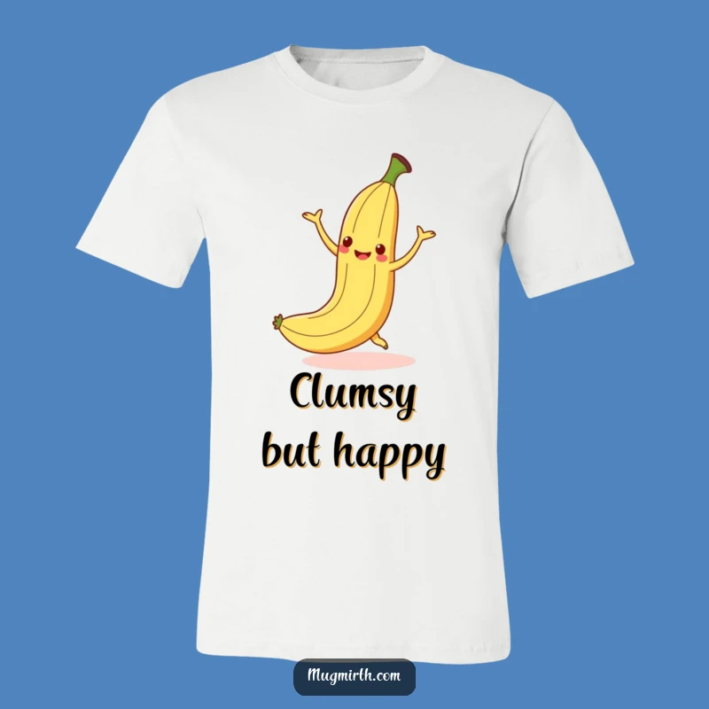 Funny Dancing Banana Slip T-Shirt - Keep Smiling Hilarious Tee