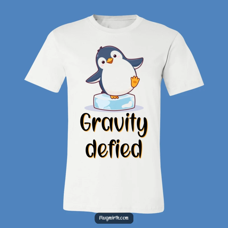 Funny Penguin Handstand T-Shirt: Balance Your Style with This Hilarious Bird Tee
