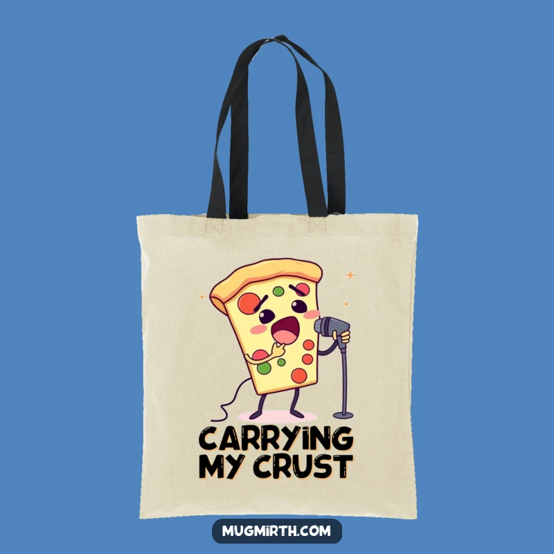 Funny Opera Pizza Tote Bag: Carry Your Love for Pizza and Drama!