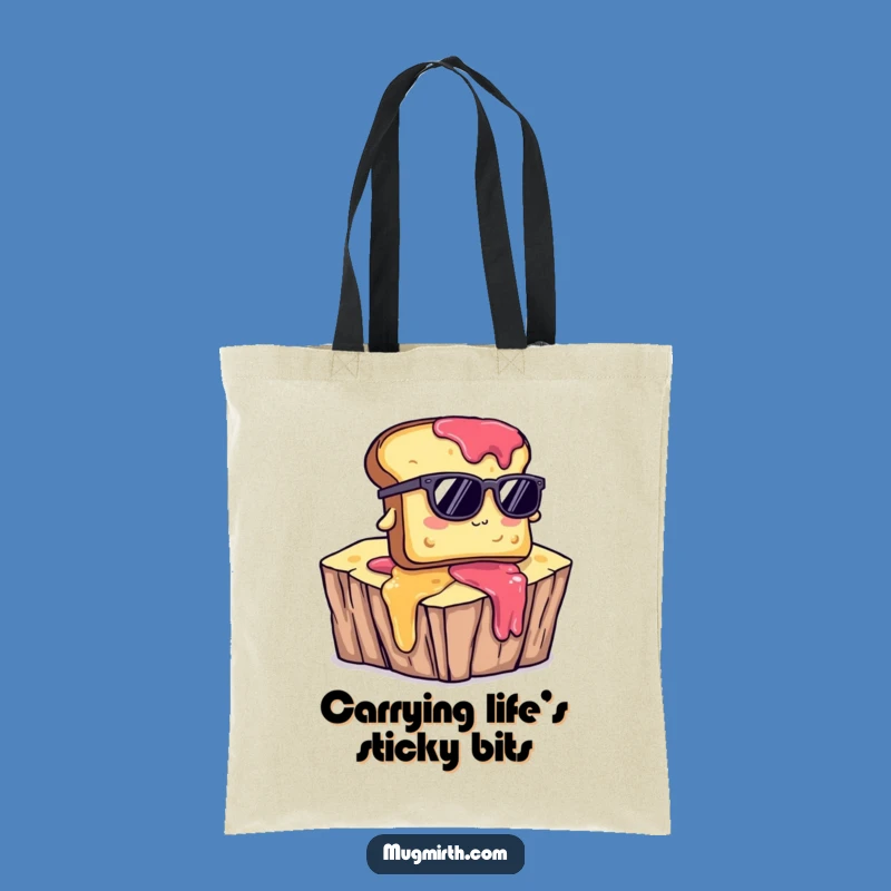 Funny Toast Jam Sunglasses Tote Bag - Quirky & Practical Gift
